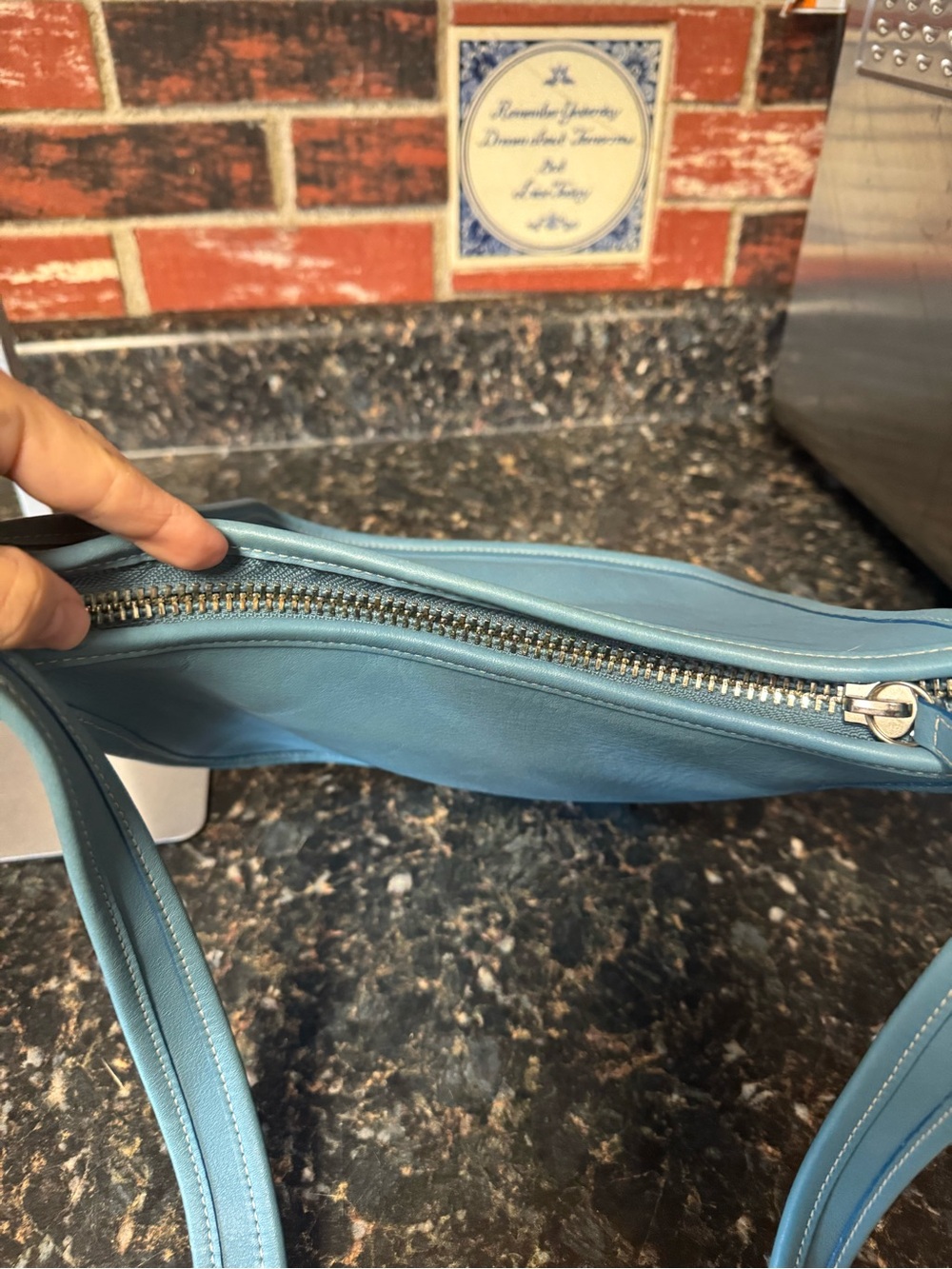 Vintage Coach Janice Legacy Crossbody Bag 9950 – Rare Pool Blue - Picture 15 of 16